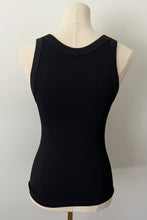 Load image into Gallery viewer, Reversible Ribbed Long Tank - Black
