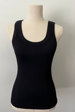 Load image into Gallery viewer, Reversible Ribbed Long Tank - Black
