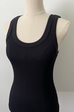 Load image into Gallery viewer, Reversible Ribbed Long Tank - Black
