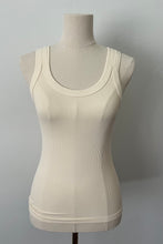 Load image into Gallery viewer, Reversible Ribbed Long Tank - Vanilla
