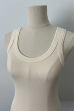 Load image into Gallery viewer, Reversible Ribbed Long Tank - Vanilla
