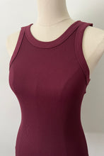 Load image into Gallery viewer, Reversible Ribbed Long Tank - Fig
