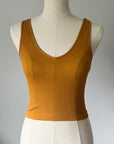 Reversible Brami Crop - Golden