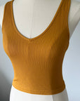 Reversible Brami Crop - Golden