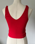 Reversible Brami Crop - Red