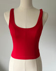 Reversible Brami Crop - Red