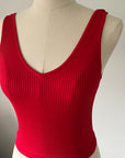 Reversible Brami Crop - Red