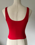 Reversible Brami Crop - Red