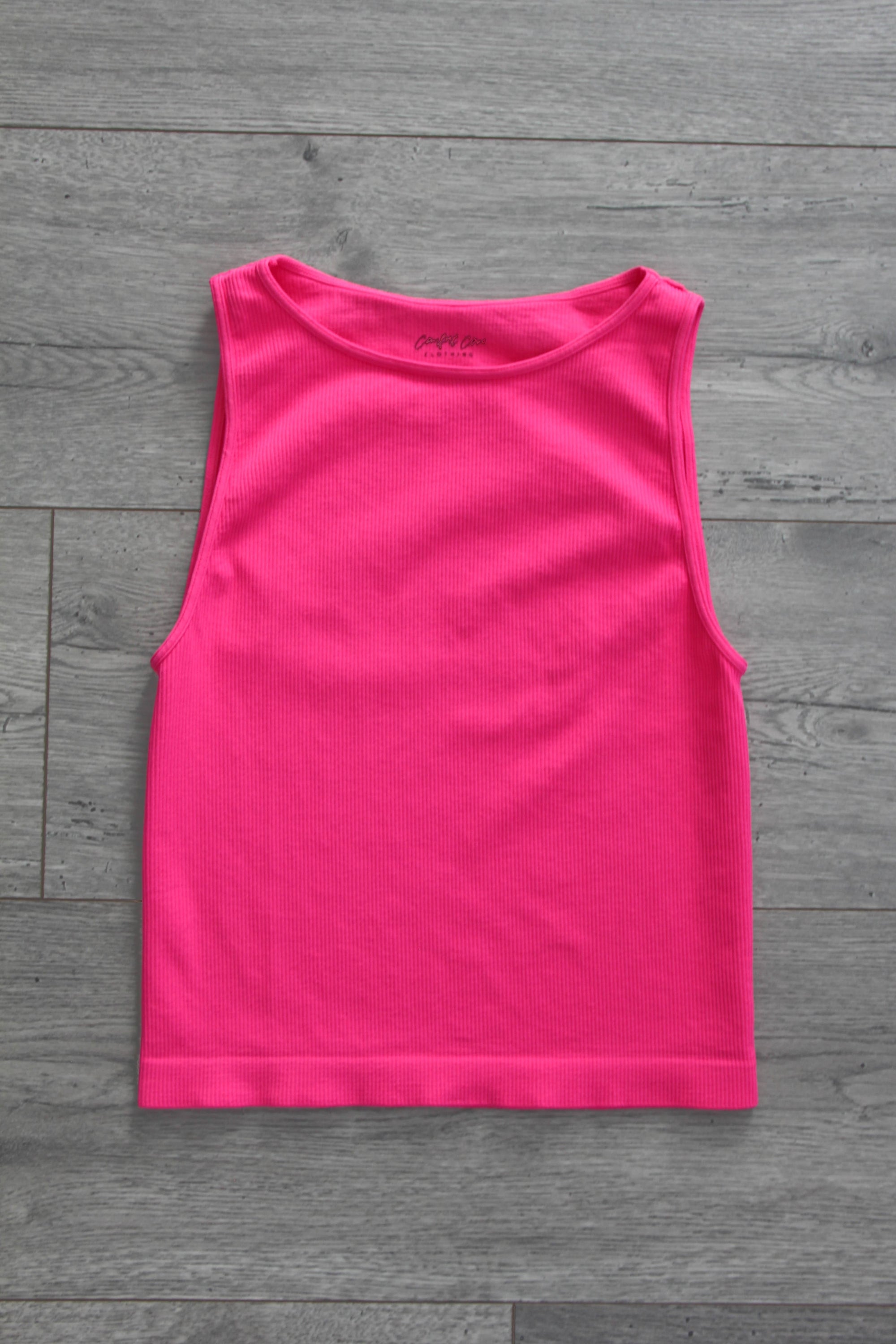 Crop Ribbed High Neck
