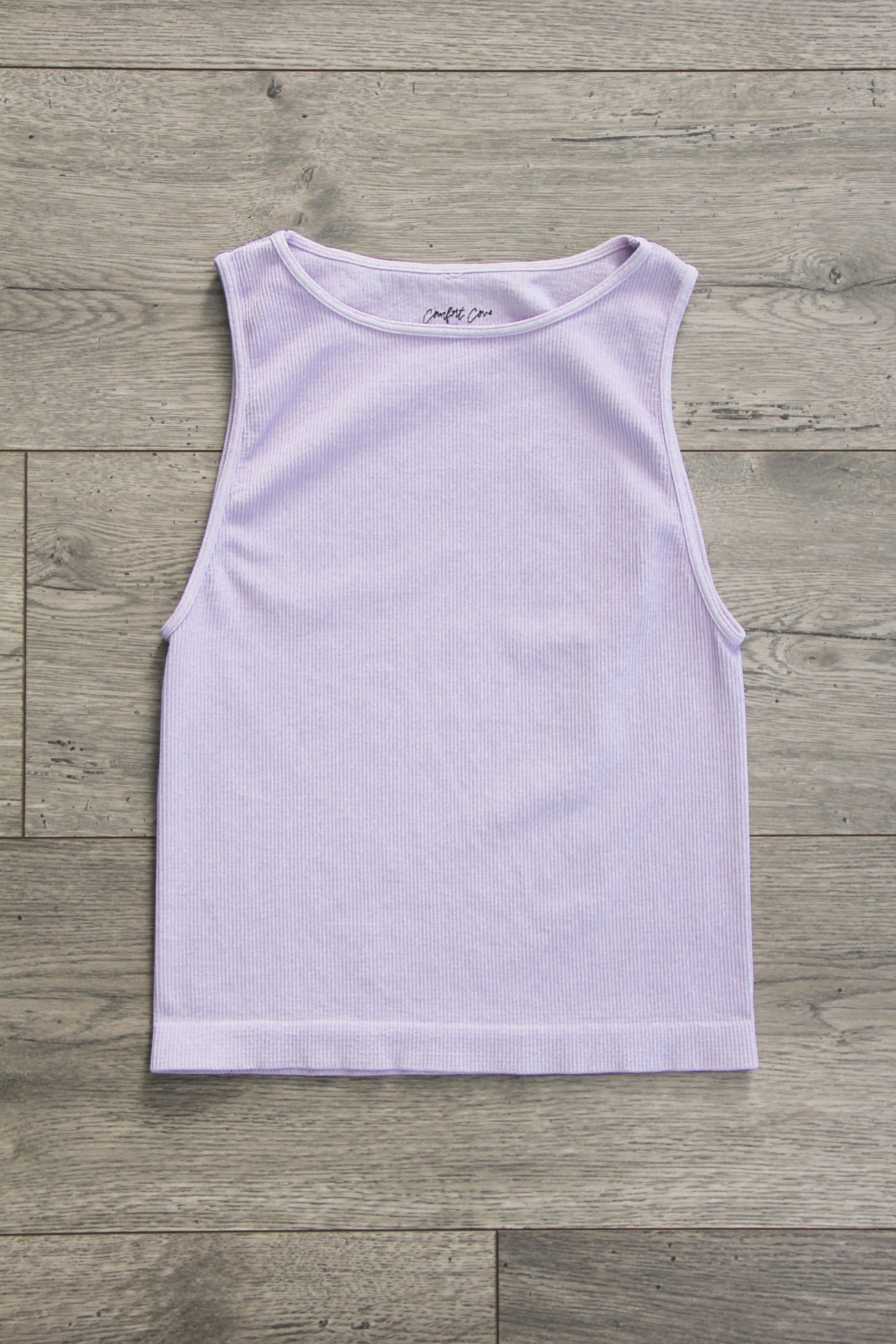 Crop Ribbed High Neck