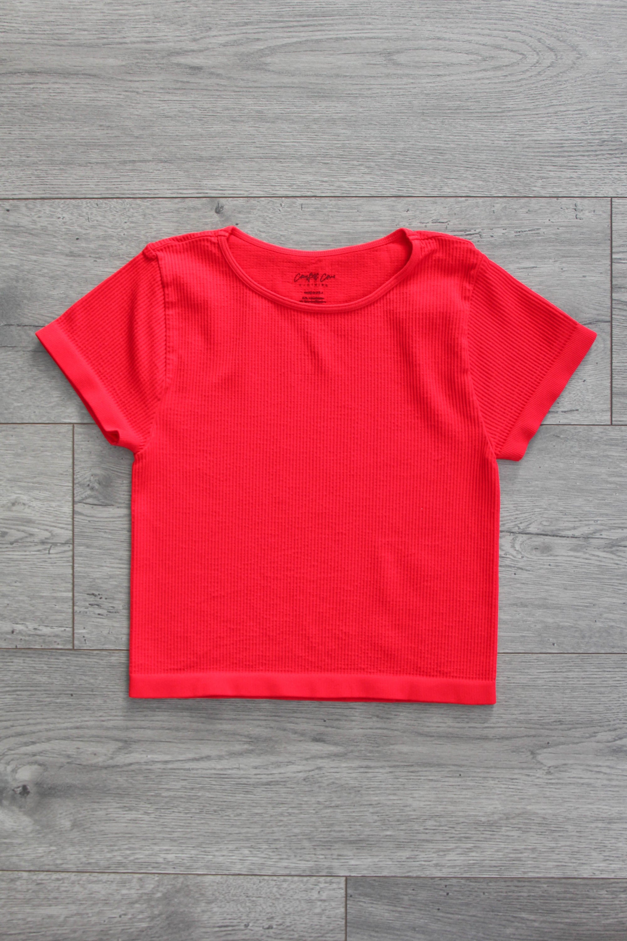 Crop Ribbed Baby Tee