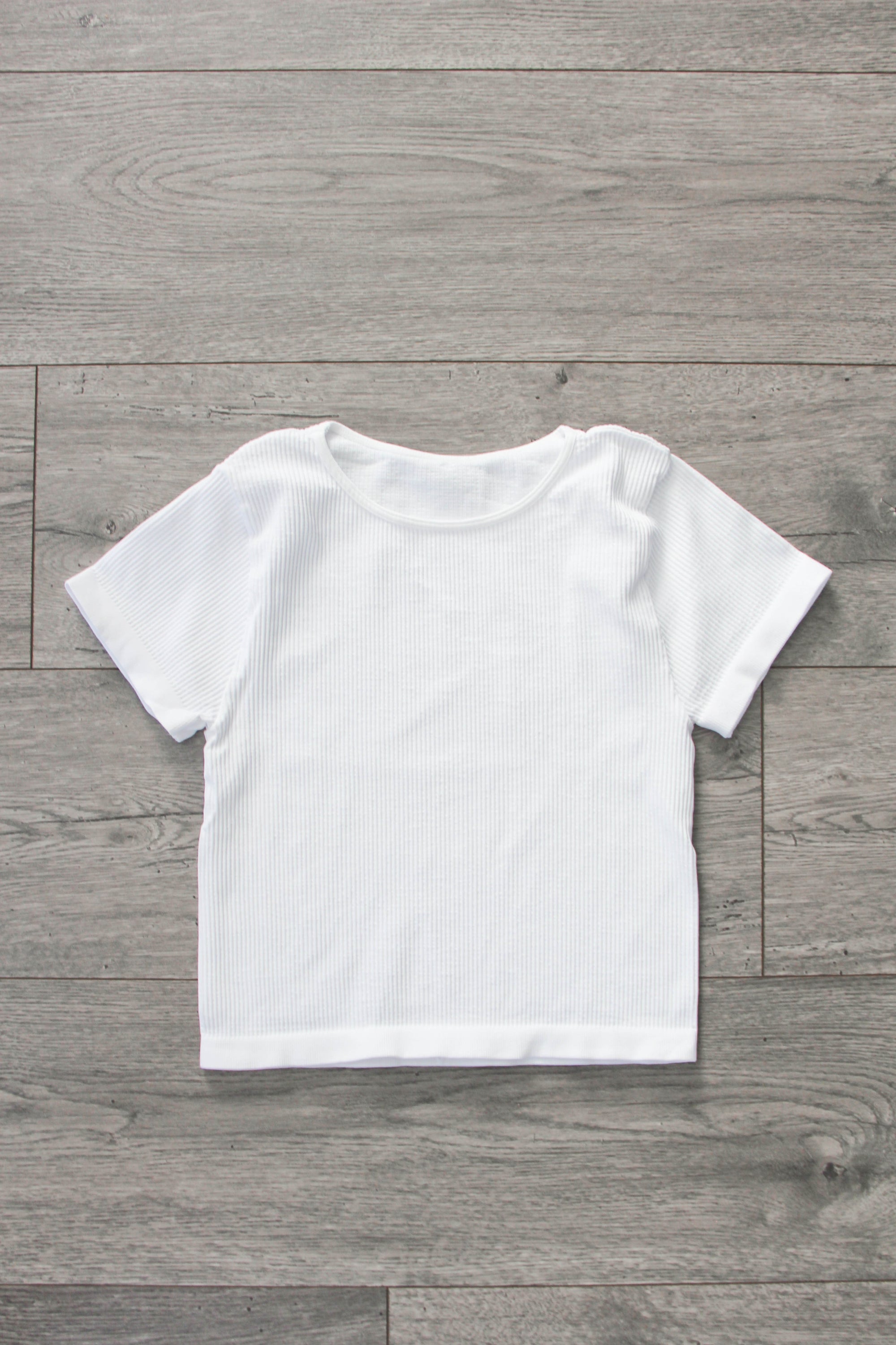 Crop Ribbed Baby Tee
