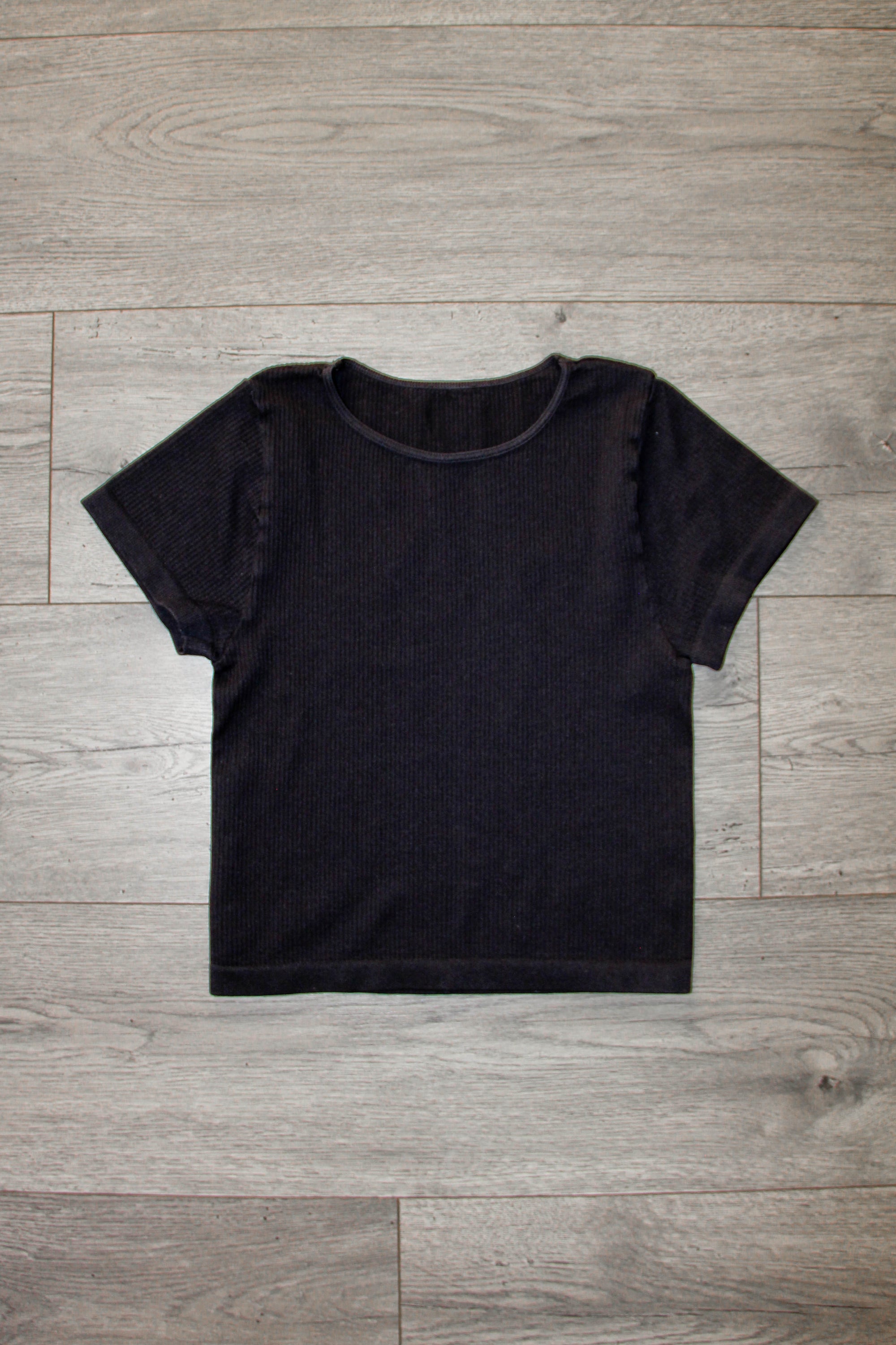 Crop Ribbed Baby Tee