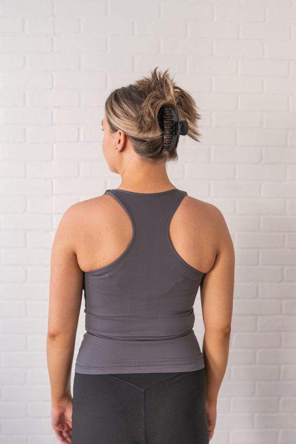 Full Length Racerback - Charcoal