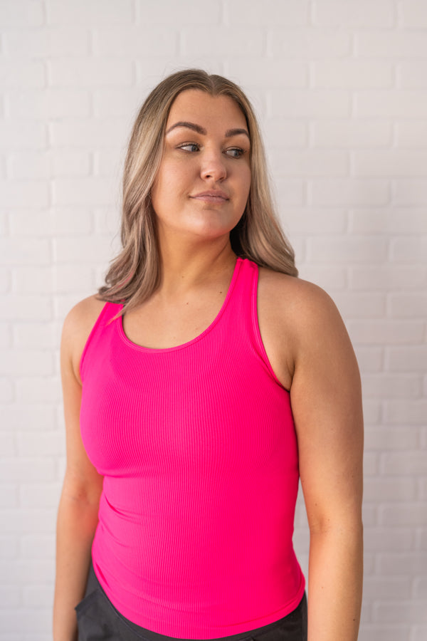 Full Length Racerback - Neon Fuchsia