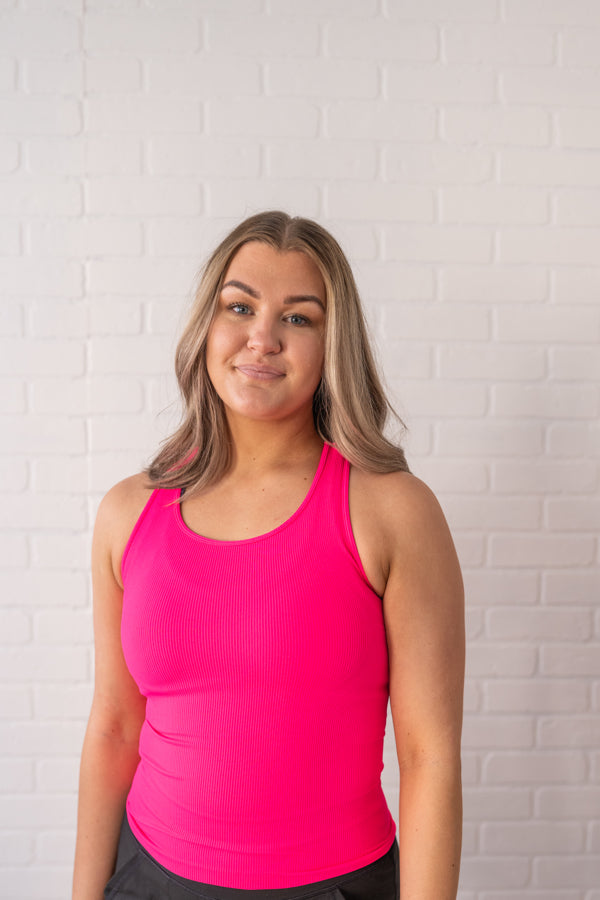 Full Length Racerback - Neon Fuchsia