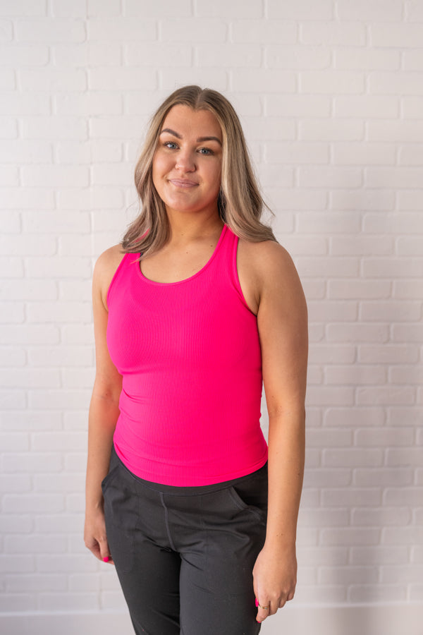 Full Length Racerback - Neon Fuchsia