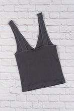 Load image into Gallery viewer, Brami V-Neck Crop - Charcoal
