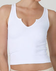 Every Day Cropped Notch Tank - White