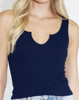 Every Day Cropped Notch Tank - Ink Blue