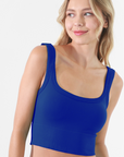 Scoop Chevron Crop Top - Royal