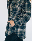 Navy & Tan Plaid Shacket