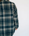 Navy & Tan Plaid Shacket