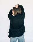 Oversized Knit Cardigan - Black