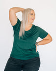 Buttery Short Sleeve V-Neck Tee - Emerald