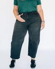 High Rise Barrel Jean - Black