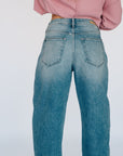 High Rise Barrel Jean - Light Wash