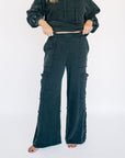 Vibing Oversized Utility Sweatpants - Black