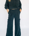 Vibing Oversized Utility Sweatpants - Black