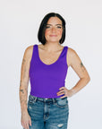 Reversible Brami Crop - Neon Purple