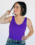 Reversible Brami Crop - Neon Purple