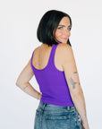 Reversible Brami Crop - Neon Purple