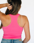 Cropped Racerback - Barbie Pink