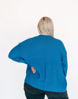 Oversized Knit Cardigan - Royal Blue