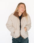 Bougie Reversible Sherpa Puff Bomber Jacket