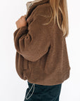 Bougie Reversible Sherpa Puff Bomber Jacket