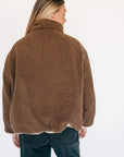 Bougie Reversible Sherpa Puff Bomber Jacket