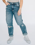 High Rise Distressed Mom Jean *RESTOCKED*