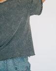 Perfect Washed Raw Hem Tee - Gray