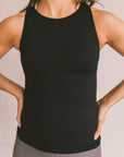 Long Ribbed High Neck - Black *RESTOCKED*