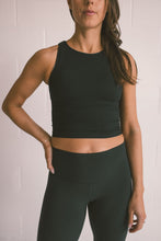 Load image into Gallery viewer, Cropped Ribbed High Neck - Black
